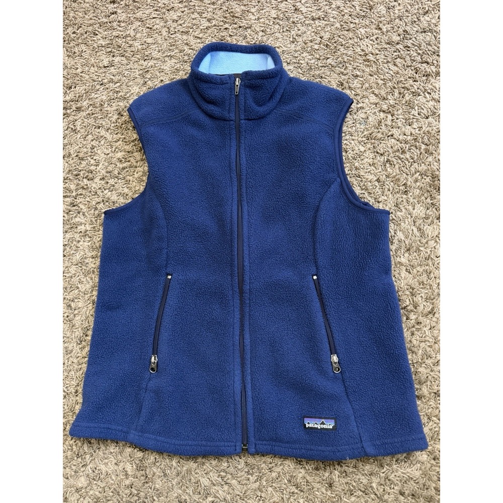 Patagonia Synchilla Fleece Full Zip Outdoor Hiking Vest Womens Size Large